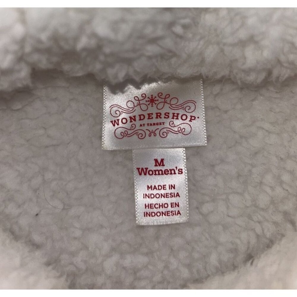 Wondershop Womens Soft Cozy Fleece Sherpa Pullover Jacket 1/4 Zip White Size Med - Picture 7 of 8